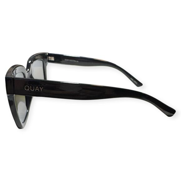Quay Blue‎ Mirror Supine Sunglasses Dark Gray Oversized 142mm - Picture 4 of 9